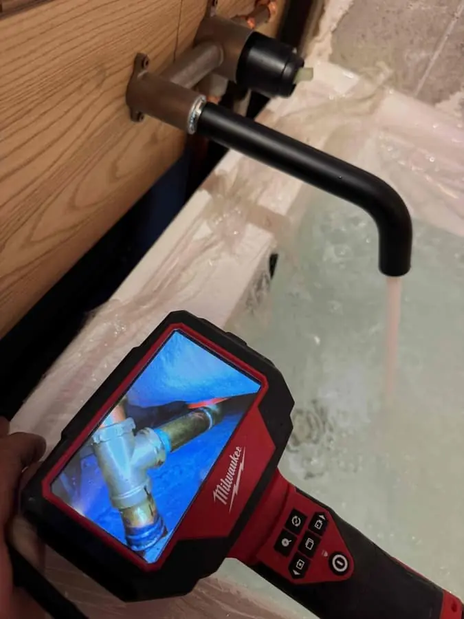 Video camera drain inspection in Cookstown